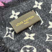 Louis Vuitton LV Logo Wool Oversized Scarf Black/White M71169
