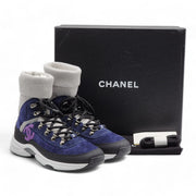 Chanel CC Hi-Top Sock Sneakers 39