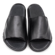 Zegna Leather Slides in Black