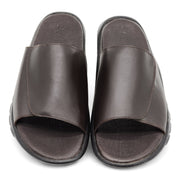 Zegna Leather Slides in Brown