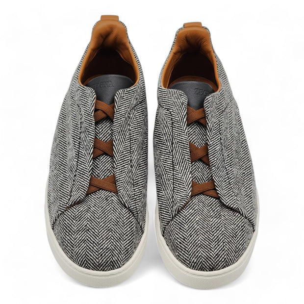 Zegna #UseTheExisting Triple Stitch Wool Sneakers in Gray