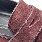 Jimmy Choo Buxton Suede Loafers in Burgundy (43)