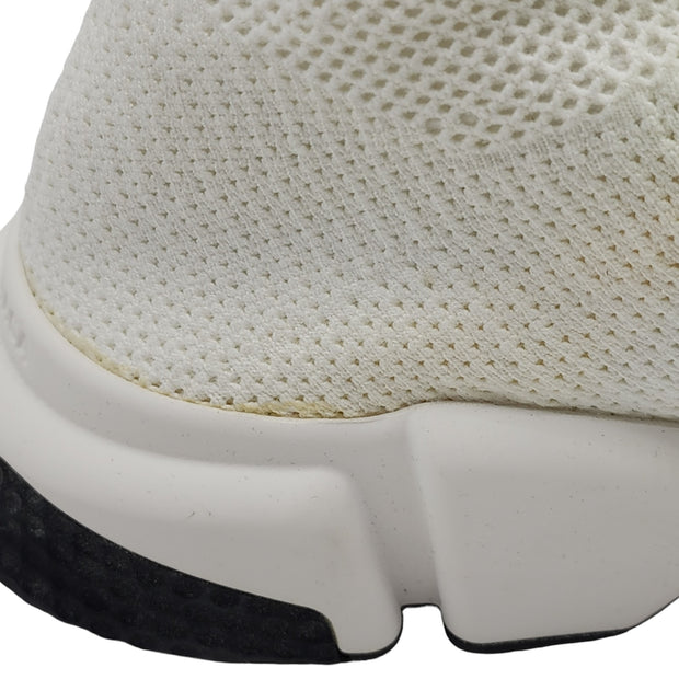 Balenciaga Men's Knit Fabric Speed Trainer Sneakers in White (41)