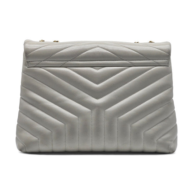 Saint Laurent Loulou Medium Shoulder Bag in Ivory