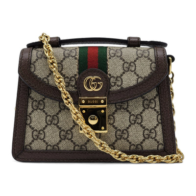 Gucci Ophidia GG Supreme Shoulder Bag in Beige Ebony