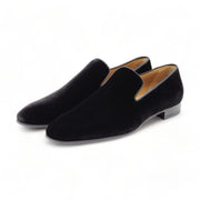 Christian Louboutin Velvet Dandelion Loafers in Black