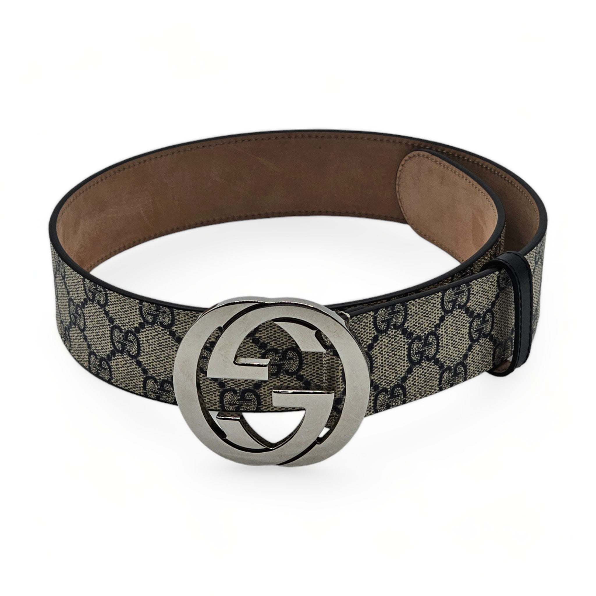 Gucci Dusty Blue Single G Leather Belt 70/28 Gucci BN Celeste Leather GG Thin Belt - Vintage Lux main image 3
