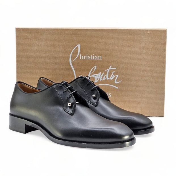 Christian Louboutin Chambeliss Leather Derby Shoes Black 40