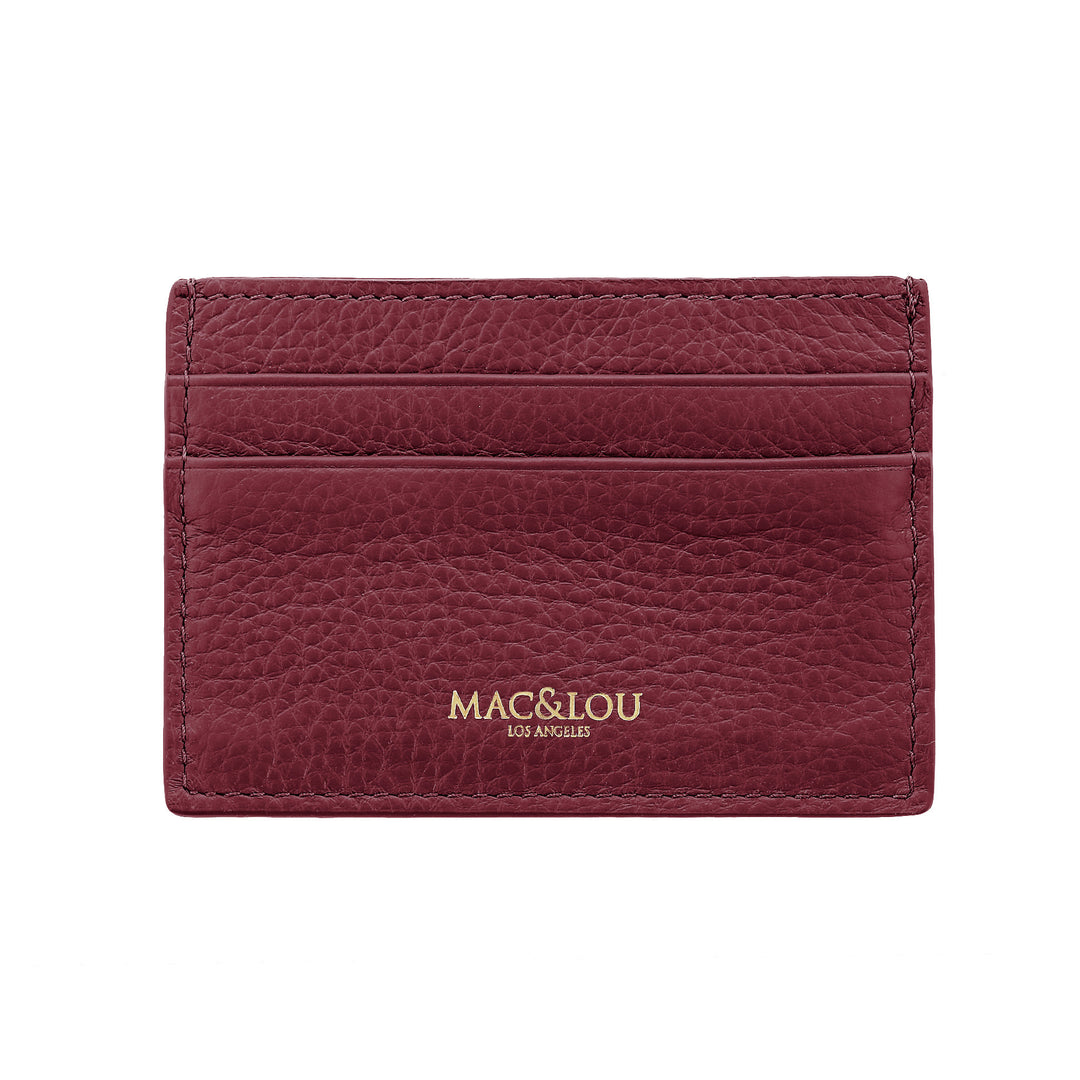 Leather Cardholder Burgundy