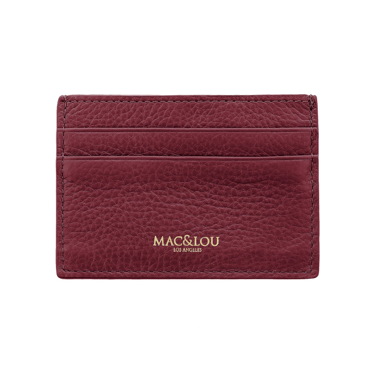 Leather Cardholder Burgundy