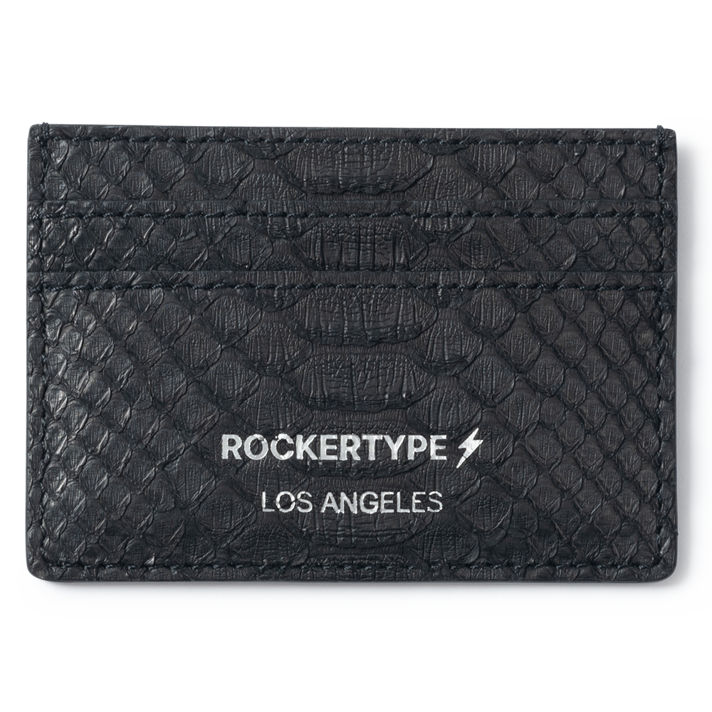 Rockertype Python Skin Cardholder - Black