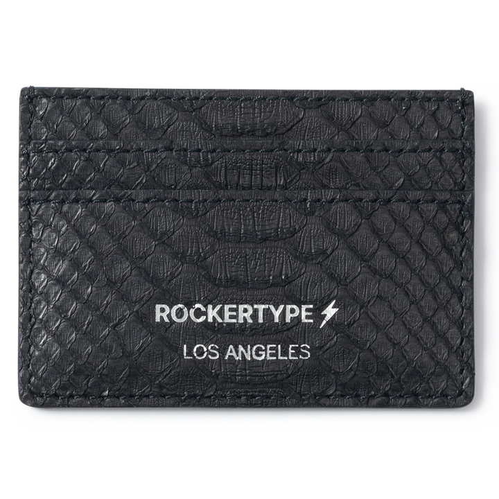 Rockertype Python Skin Cardholder - Black