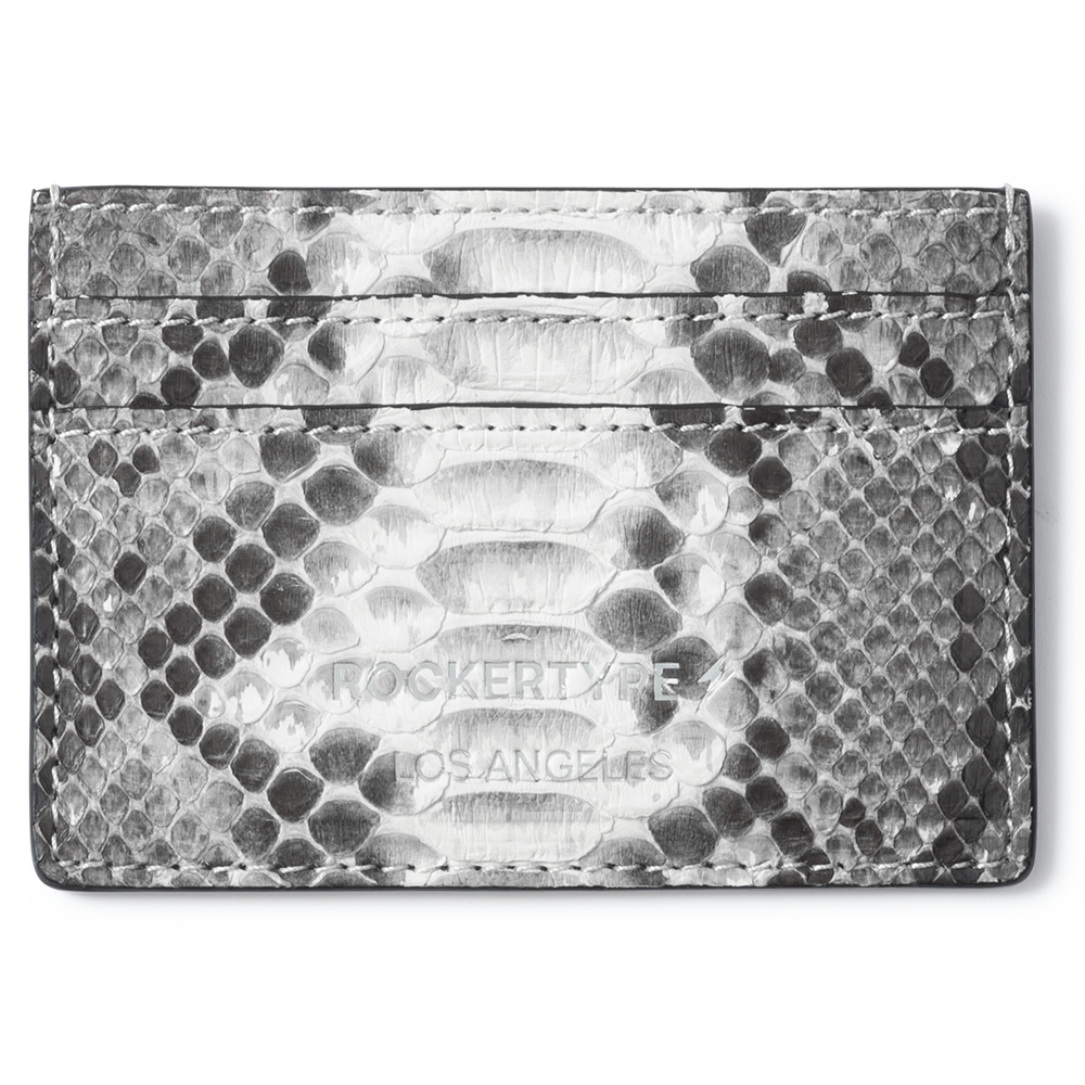 Rockertype Python Skin Cardholder - White