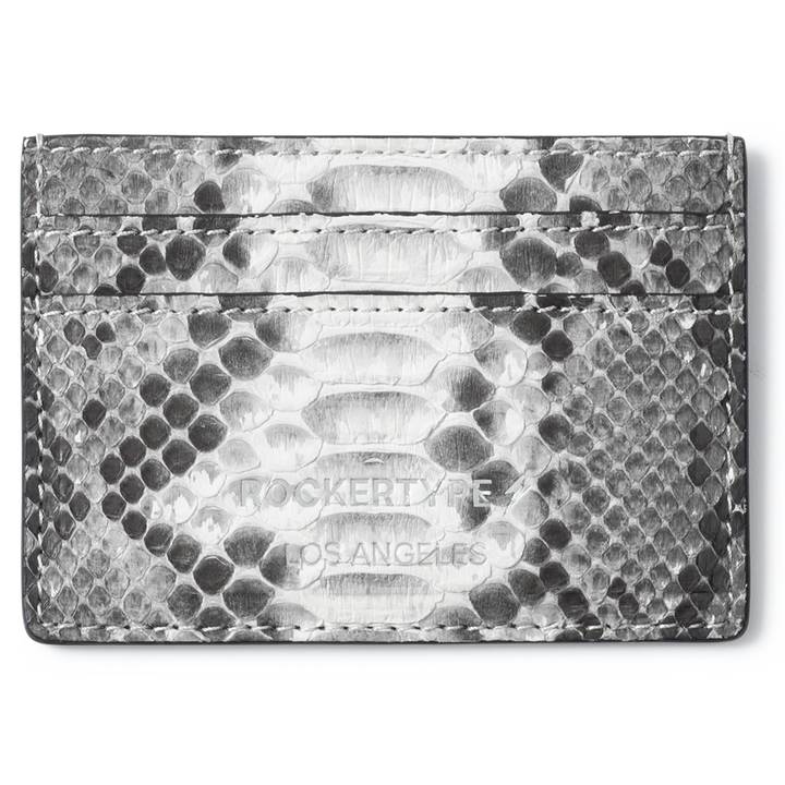 Rockertype Python Skin Cardholder - White