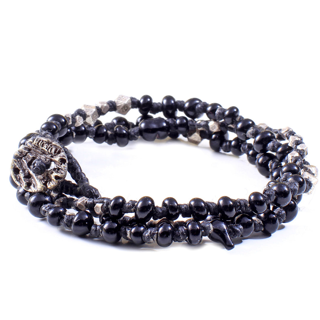 Fine Silver and Glass 2-Layer Bracelet