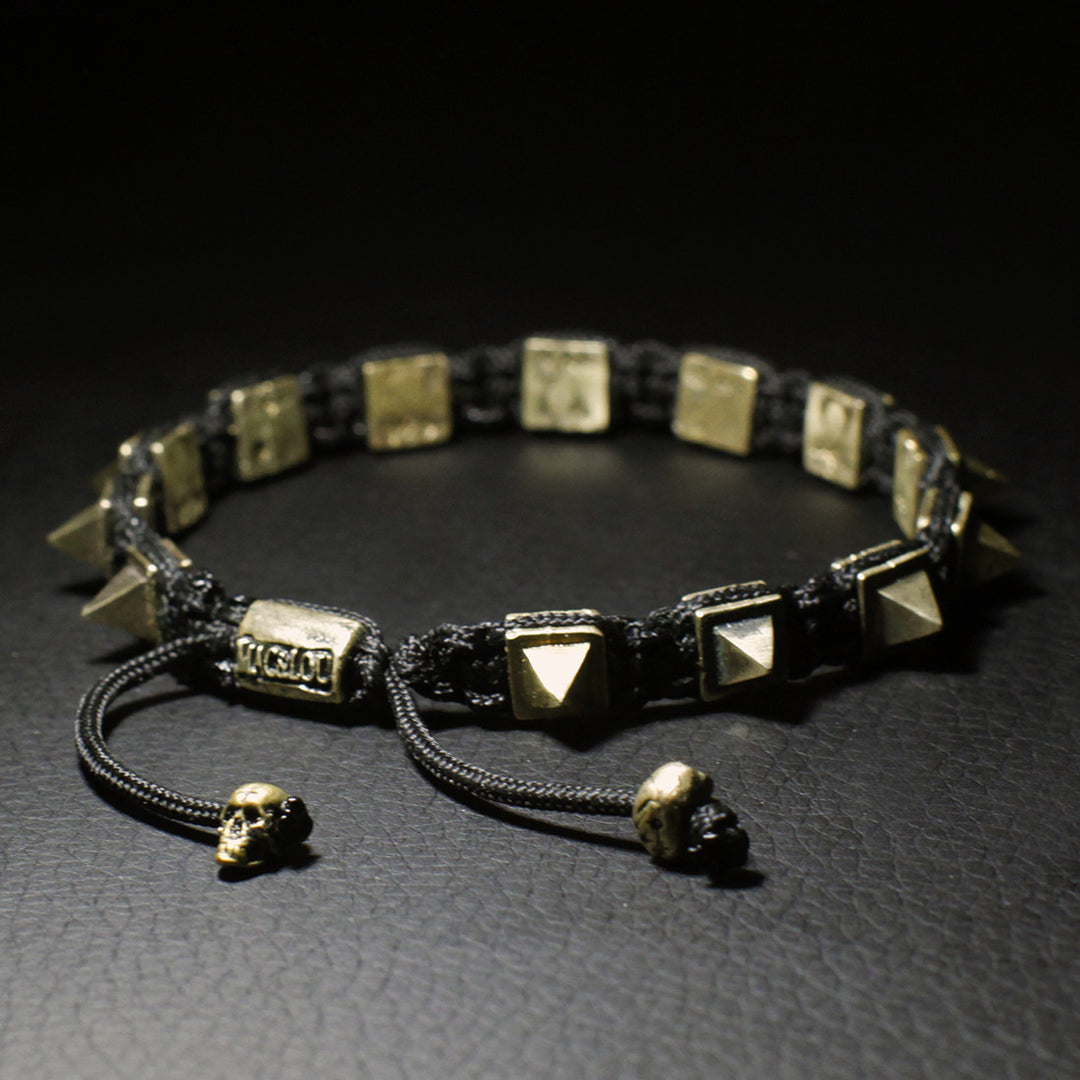 Pyramid Studs Macrame Bracelet