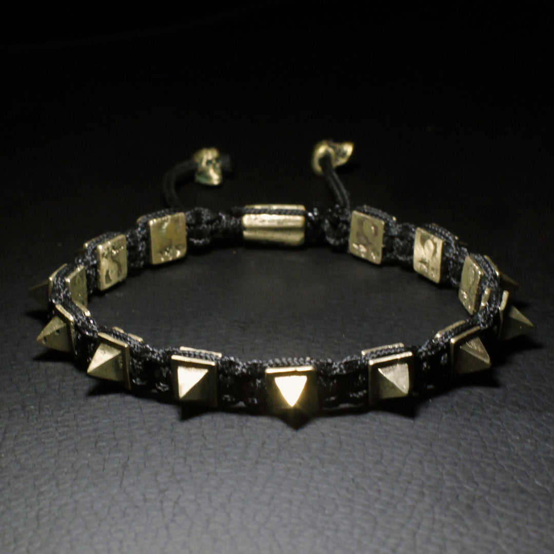 Pyramid Studs Macrame Bracelet