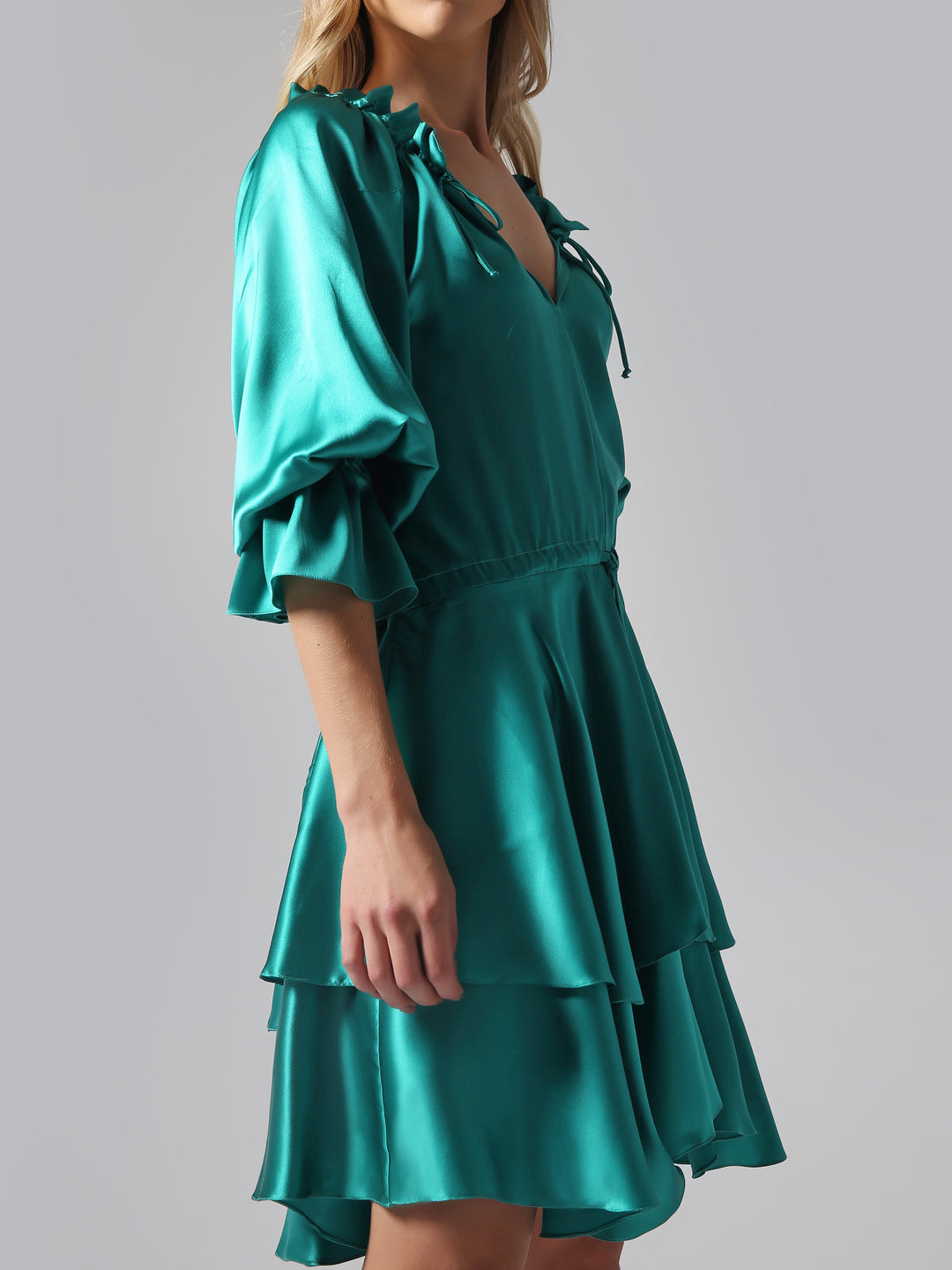 Visaltes Silk Green Dress