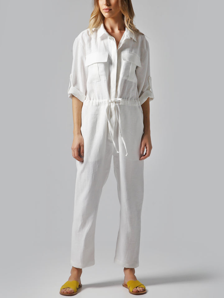 Visaltes Double Pocket Linen Jumpsuit