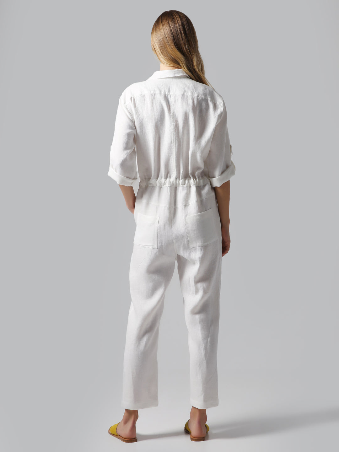 Visaltes Double Pocket Linen Jumpsuit