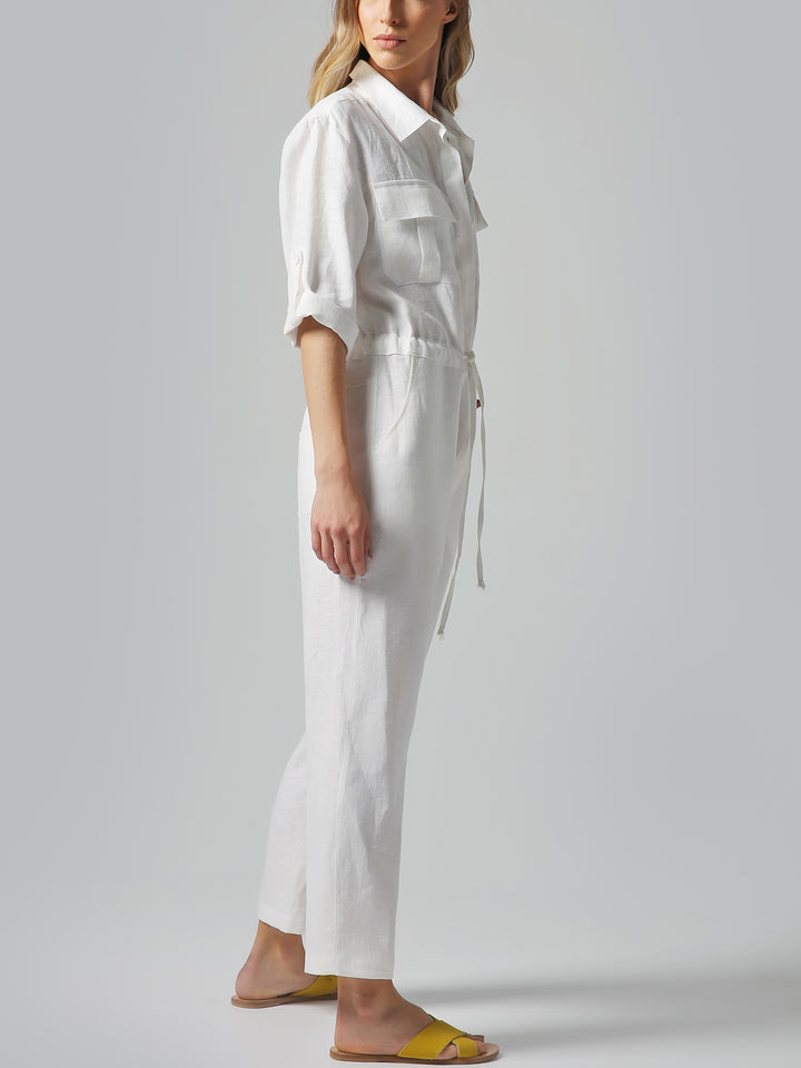 Visaltes Double Pocket Linen Jumpsuit