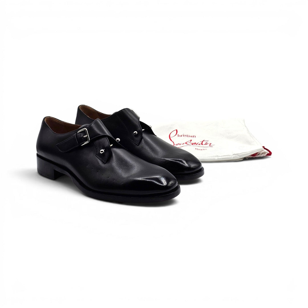Christian Louboutin Chambelimonk Leather Derby Shoes Black EU 42.5 US 9.5