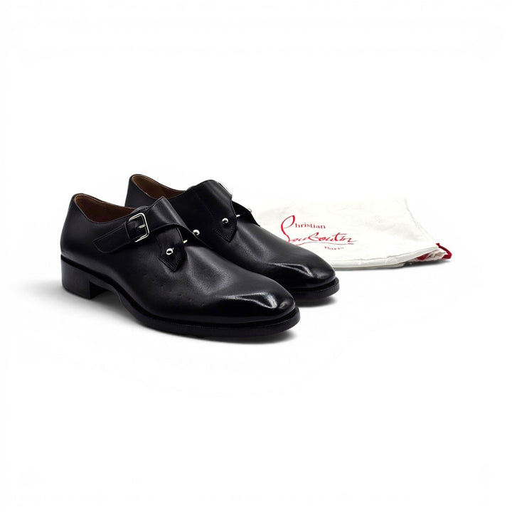 Christian Louboutin Chambelimonk Leather Derby Shoes Black EU 42.5 US 9.5