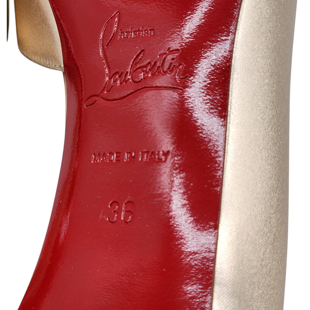 Christian Louboutin Iriza Leather Pumps 85 mm - Gold - EU 36 US 5.5 - $845