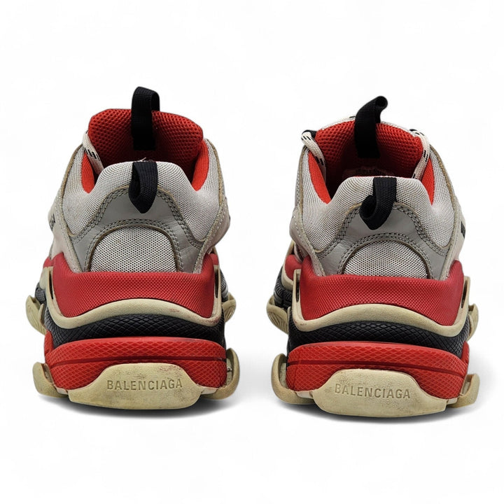 Balenciaga Triple S Red White Black Unisex Sneakers 536737 EU 39 US 6M 9W