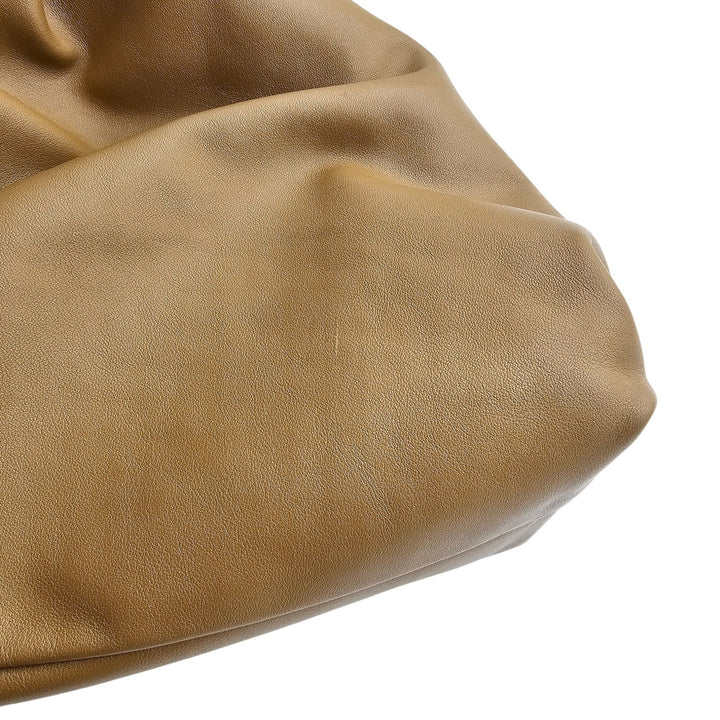 Bottega Veneta The Pouch Smooth Butter Calf Leather Oversized Clutch Tan Brown