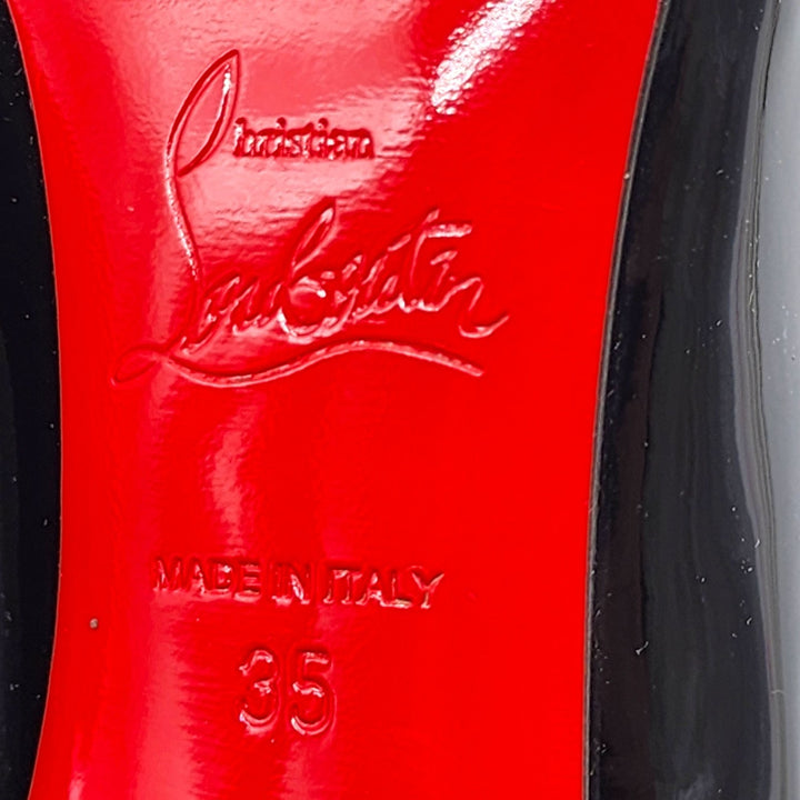 Christian Louboutin Hot Chick Patent Leather Pumps Black EU 35 US 5