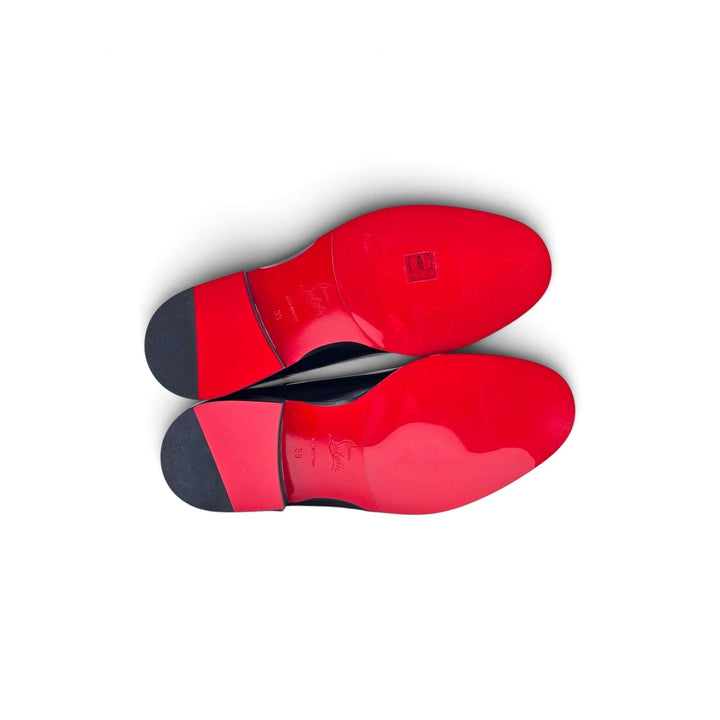 Christian Louboutin Moustachou Leather Derby Shoes Black EU 39 US 6 NWOB $1,250
