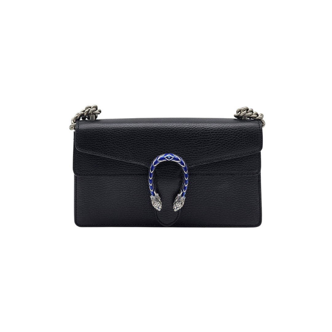 Gucci Small Dionysus Shoulder Bag Pebbled Calfskin Leather Black - New