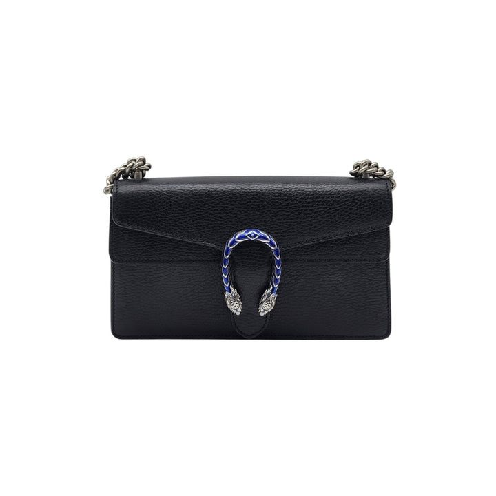 Gucci Small Dionysus Shoulder Bag Pebbled Calfskin Leather Black - New