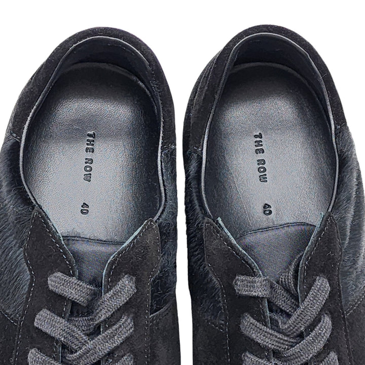 The Row Mica Ponyhair & Suede Women's Sneakers Black EU 40 US 9.5 - New $1300
