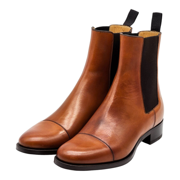 Christian Louboutin Antonio Chelsea Leather Boots Brown EU 40 US 7