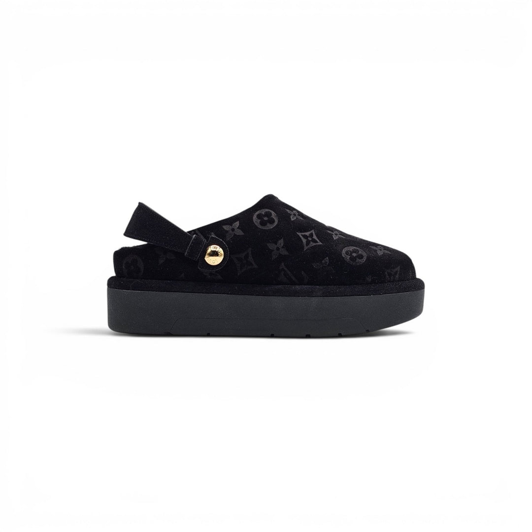 Louis Vuitton Aspen Platform Closed Mule Clogs Suede 1ADCEP EU 38 US 8 $2210