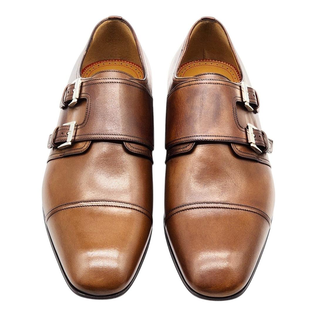 Christian Louboutin Mortimer Monk Leather Shoes Brown EU 41.5 US 8.5