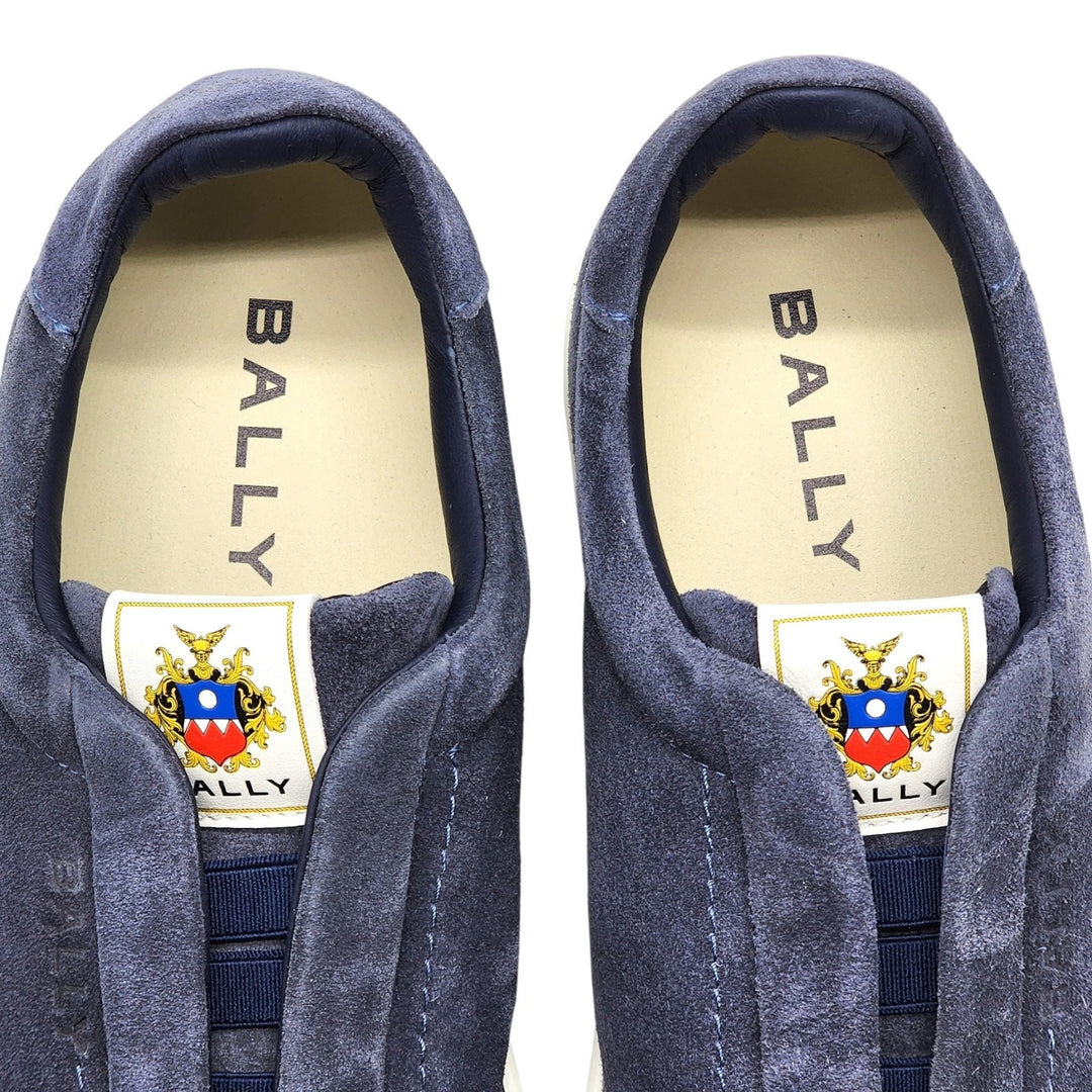 Bally Crest Romy Suede Slip-On Sneakers Navy Blue