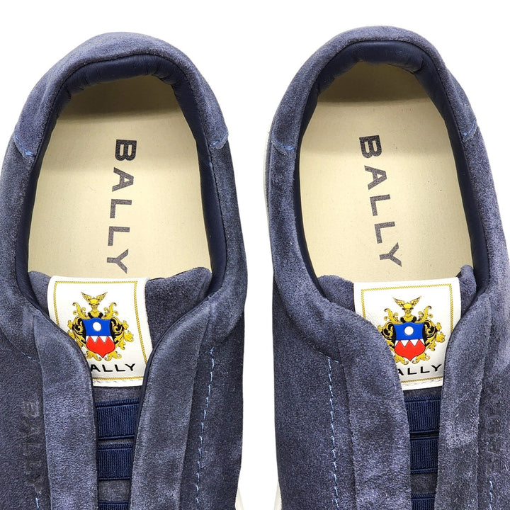Bally Crest Romy Suede Slip-On Sneakers Navy Blue