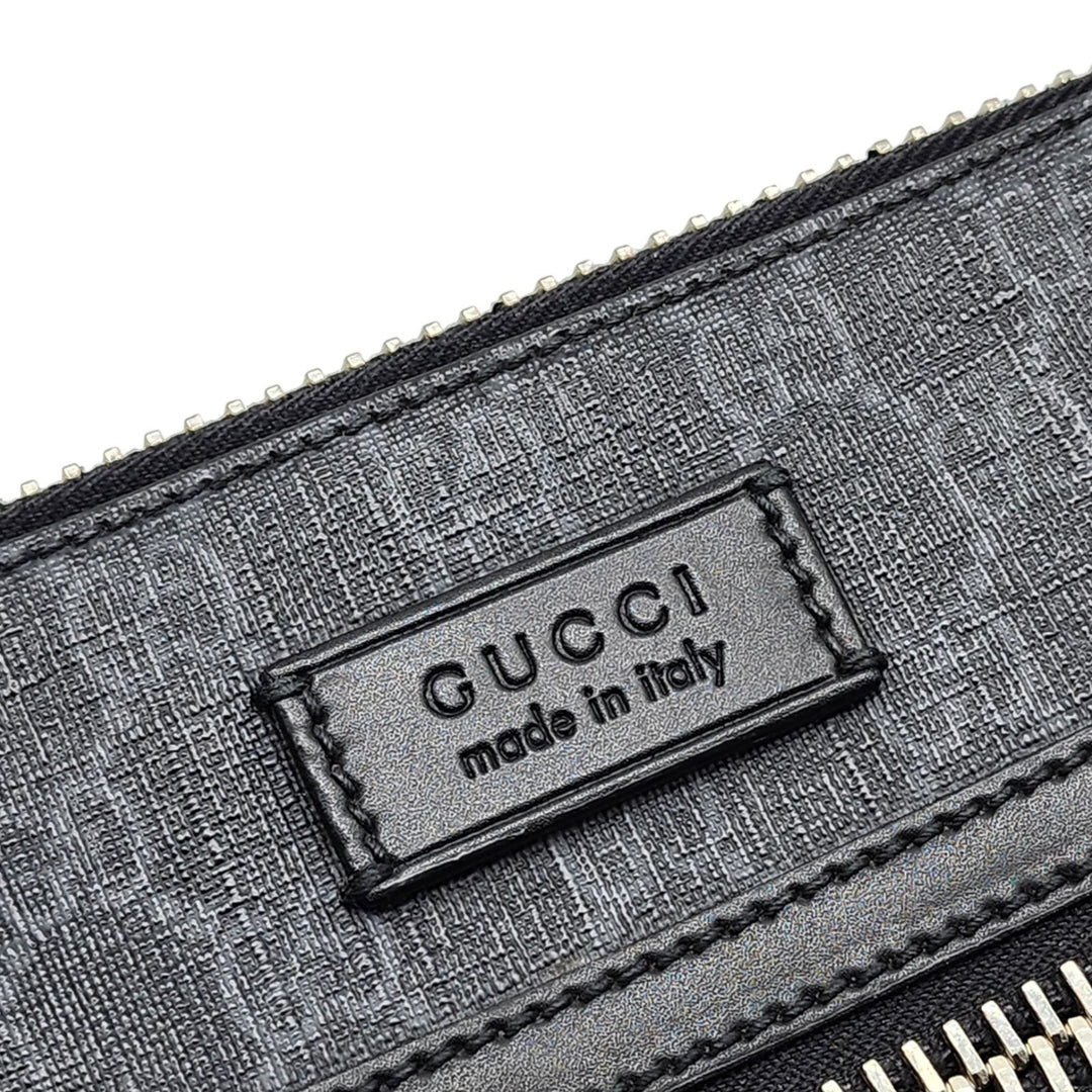 Gucci GG Supreme Small Messenger Crossbody Bag Black Gray 792082 - $1580