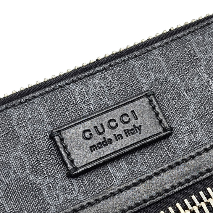 Gucci GG Supreme Small Messenger Crossbody Bag Black Gray 792082 - $1580