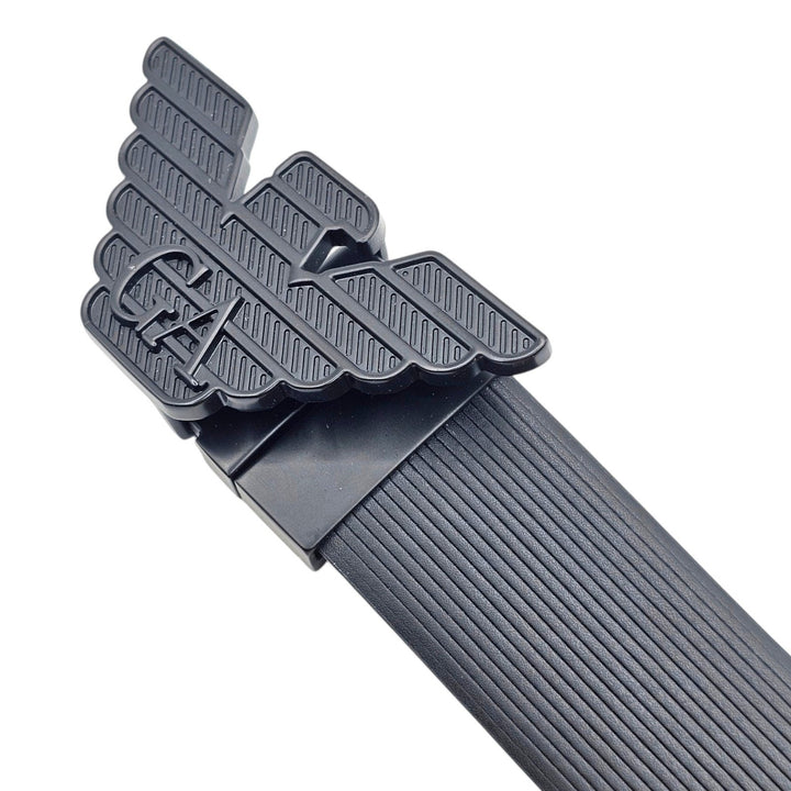 Emporio Armani by Giorgio Armani Black Leather Men's Belt with Eagle Logo Buckle