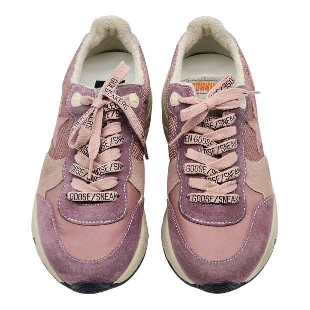 Golden Goose Running Sole Lace-Up Sneakers in Pink 39