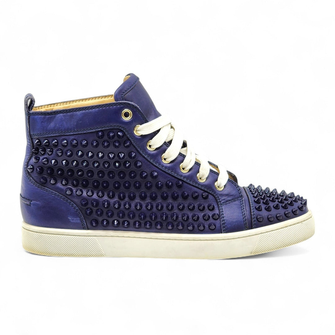 Christian Louboutin Louis Spikes 1130493 Sneakers Navy Blue EU 41 US 8 Preowned