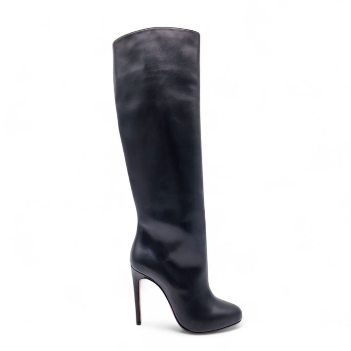 Christian Louboutin Vitish 100 Suede Knee-High Boots Black EU 39.5 US 9