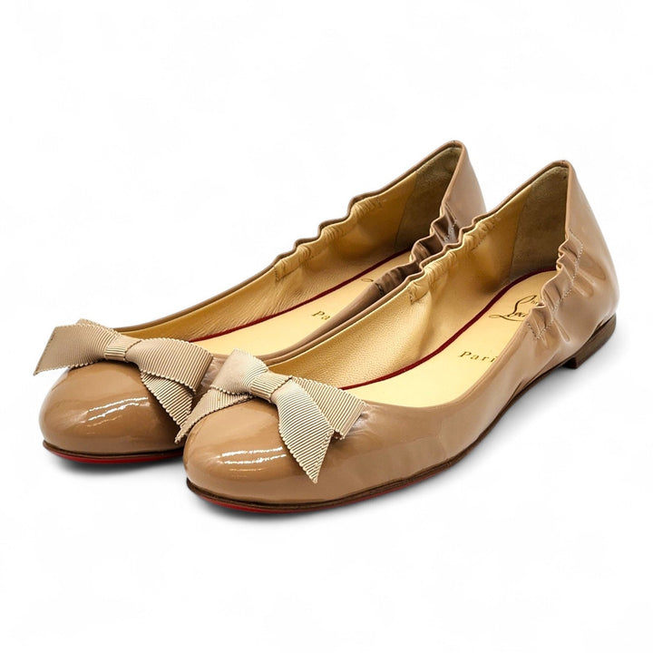 Christian Louboutin Gloriana Leather Ballet Flats Blush Nude EU 38.5 US 8