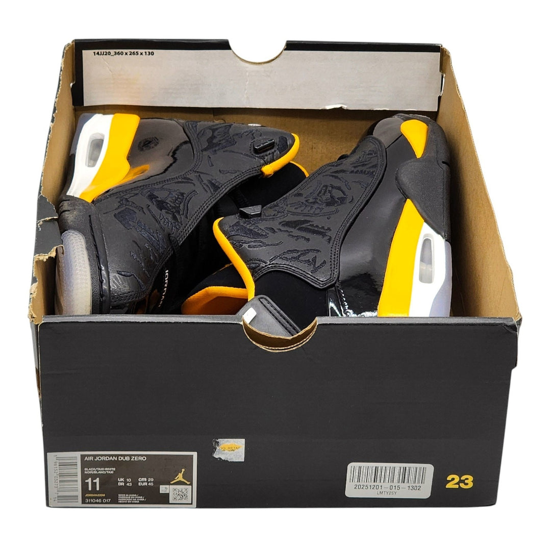 Nike Air Jordan Dub Zero Basketball Sneakers 311046-017 Black Taxi US 11 - NWB