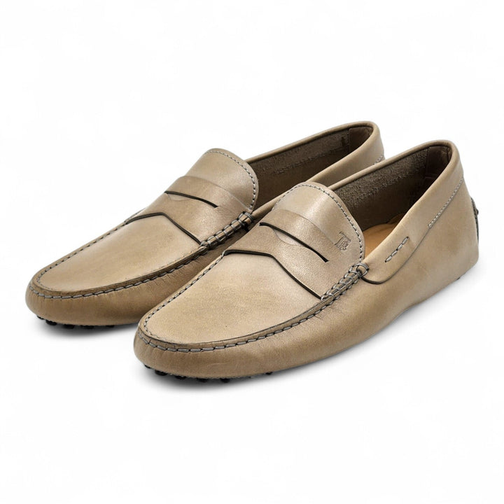 Tod's Driving Shoes City Gommino Men's Leather Loafers Brown US 8.5 UK 7