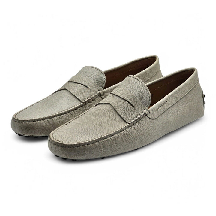 Tod's Driving Shoes City Gommino Leather Loafers Gray US 9.5 UK 8